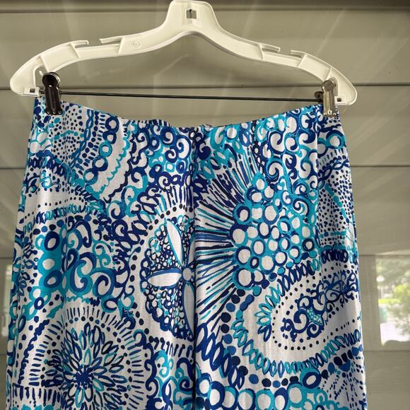 Lilly Pulitzer Georgia May Palazzo Pant Size Medium Resort White Midnight Blues - Picture 5 of 8